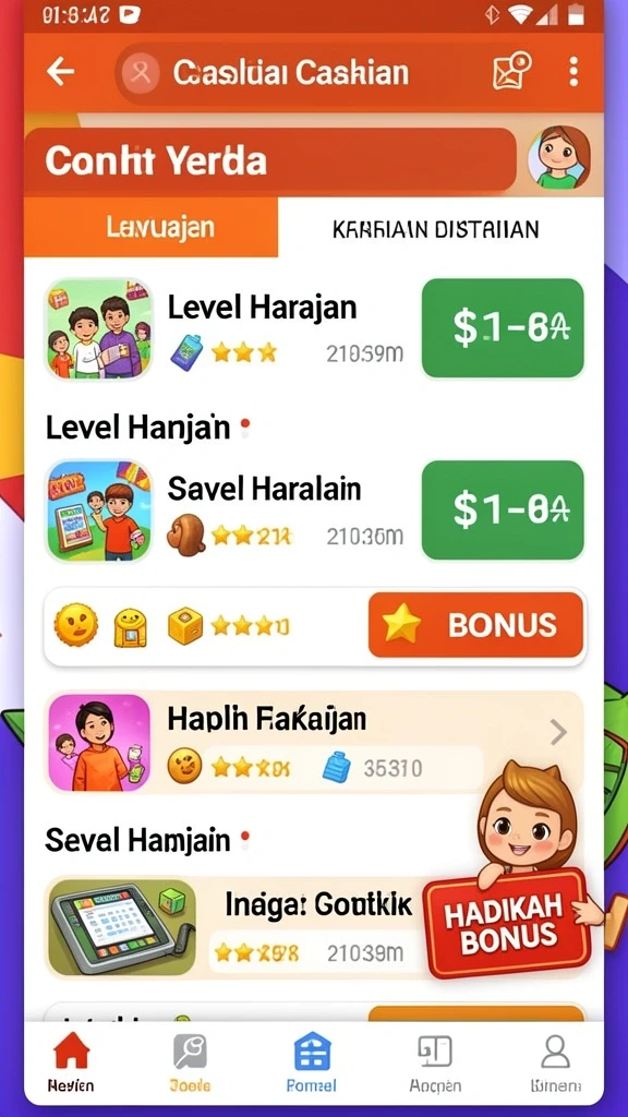 Screenshot menunjukkan karakter utama dalam aksi.