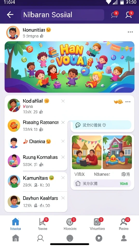 Menampilkan berbagai pilihan permainan yang seru.