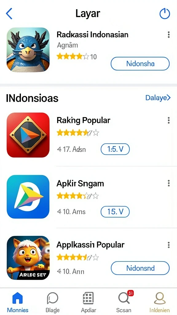 Tampilan antarmuka yang modern dan user-friendly.