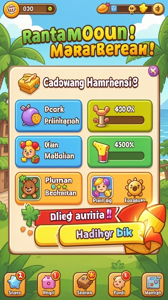 Tangkapan layar memperlihatkan beberapa pilihan permainan yang tersedia.