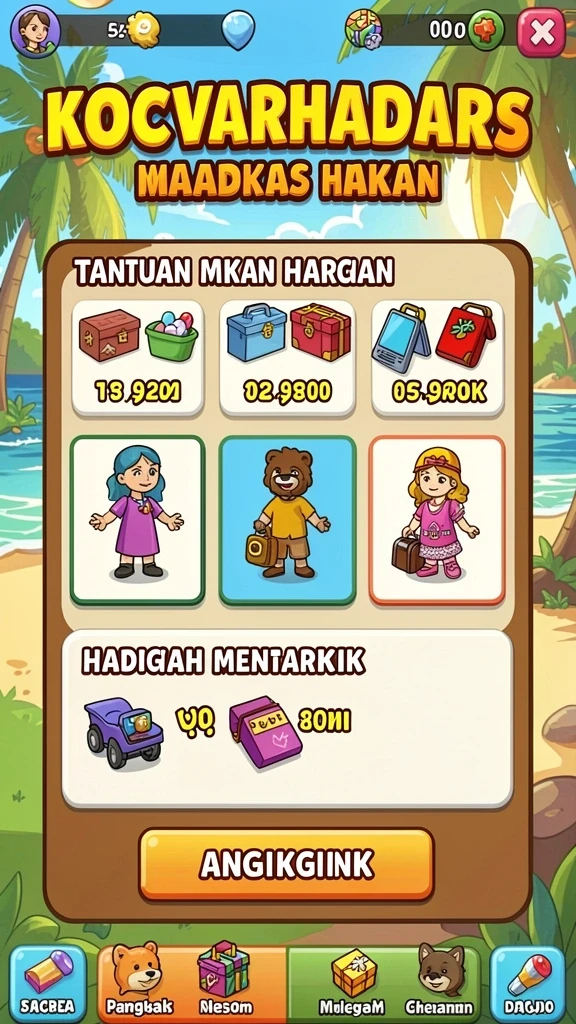 Berbagai pilihan tema permainan slot yang seru.