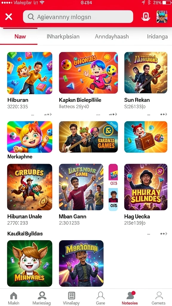 Tampilan awal yang menarik dan penuh warna.