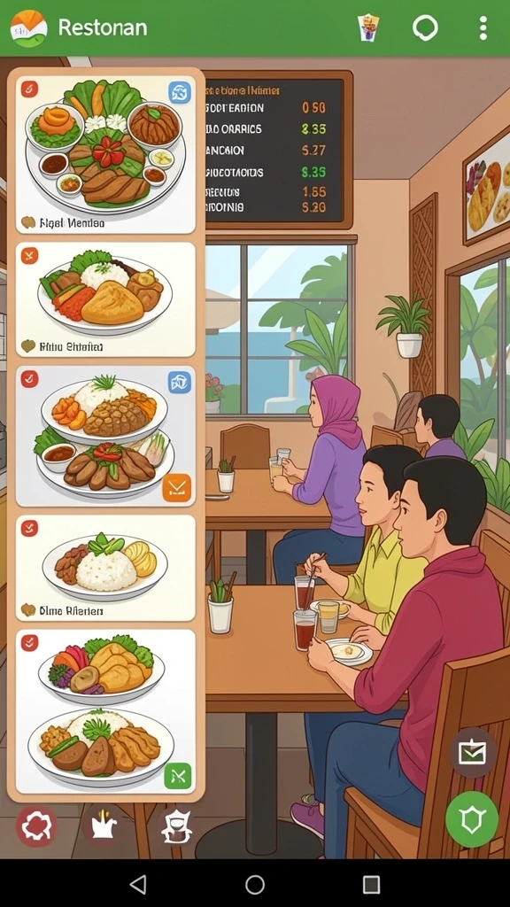 Tampilan menu utama yang menarik dan mudah dinavigasi.
