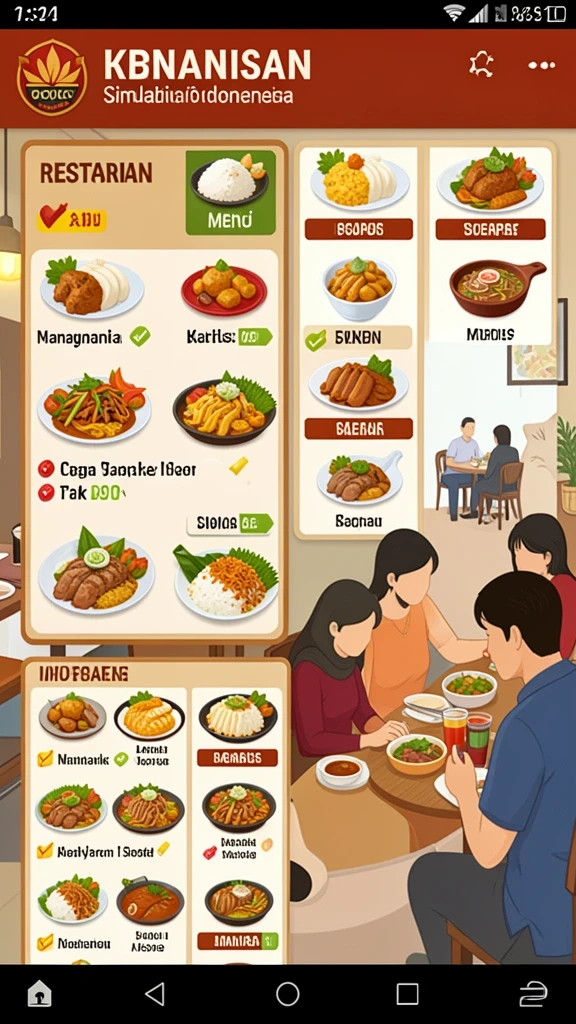 Tampilan antarmuka aplikasi SINARTOGEL yang modern.
