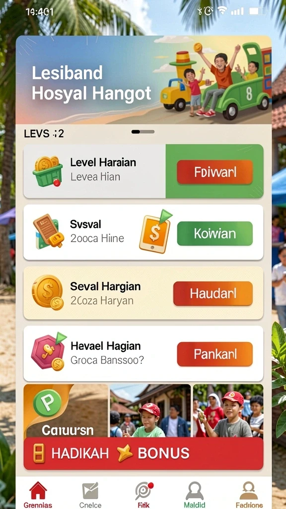 Gameplay yang seru dan penuh tantangan di setiap level.