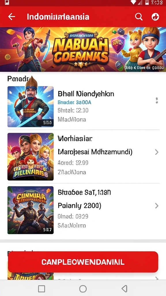 Beragam mode permainan yang dapat dipilih.